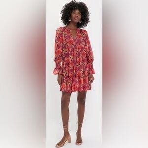 Tuckernuck Pomander Place Dress NWT Floral XXXL Metallic Tiered Wedding Cocktail